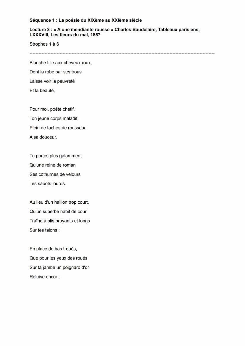 
<p>Charles Baudelaire est l'un des poètes majeurs du XIXe siècle. Il a vécu une enfance compliquée, notamment à cause du décès de son père.