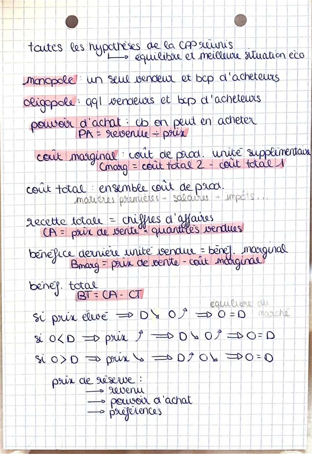 SES
le marche est le lieu de rencontre entre l'offre
et la demande sur laquelle se determine un
pux
●
I'offre represente la quantité de
bien
