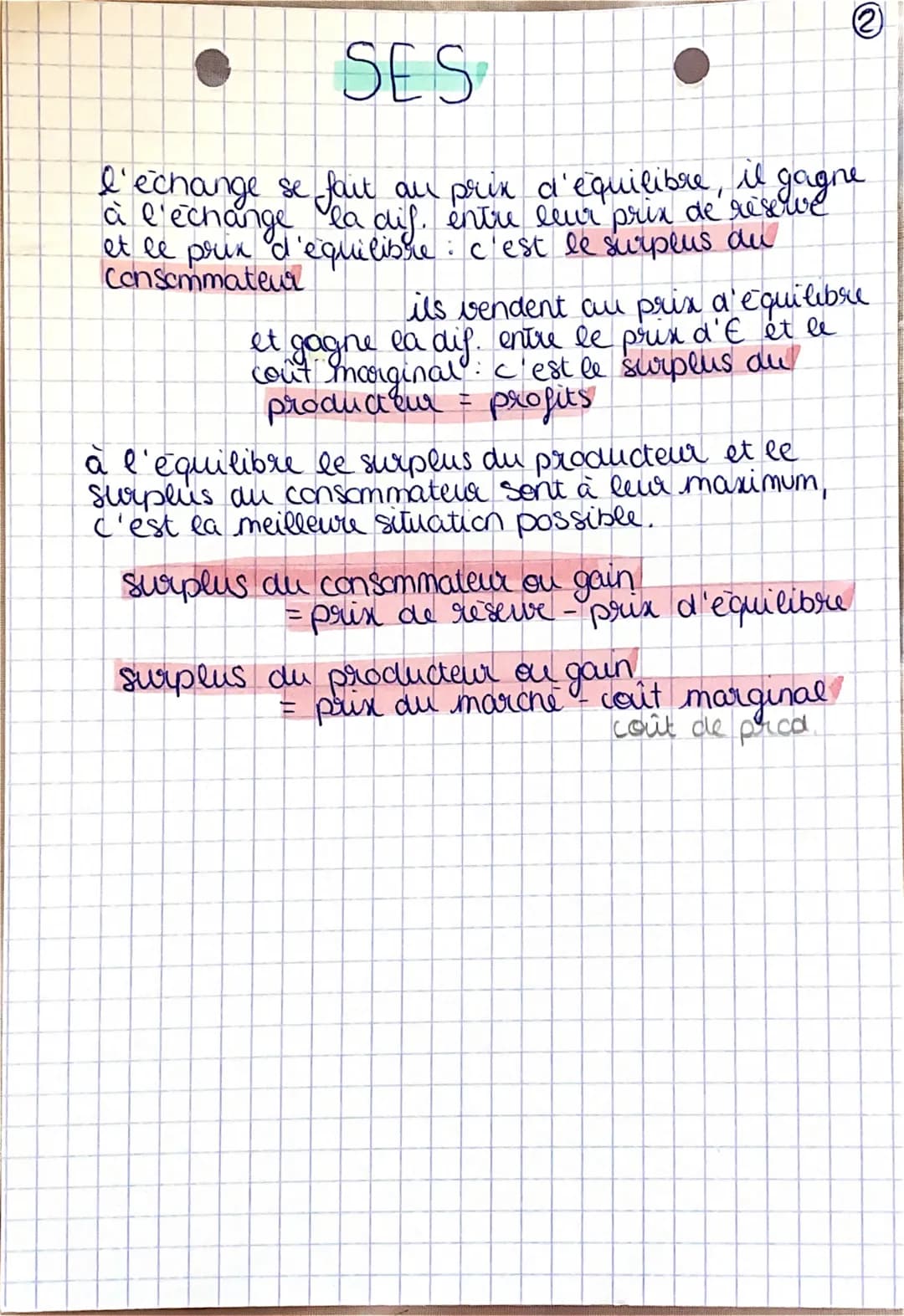 SES
le marche est le lieu de rencontre entre l'offre
et la demande sur laquelle se determine un
pux
●
I'offre represente la quantité de
bien