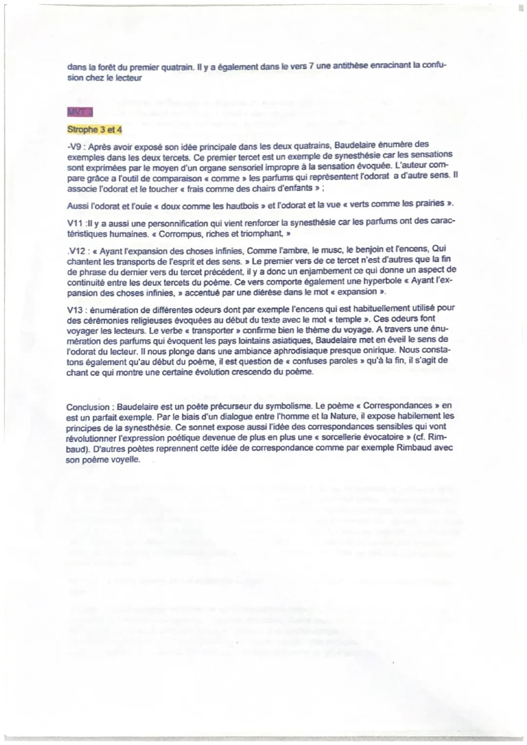 TEXTE: Correspondances de Baudelaire
INTRO : Ce poème de Baudelaire est extrait de son recueil les fleurs du mal publié en 1857. Baude-
lair