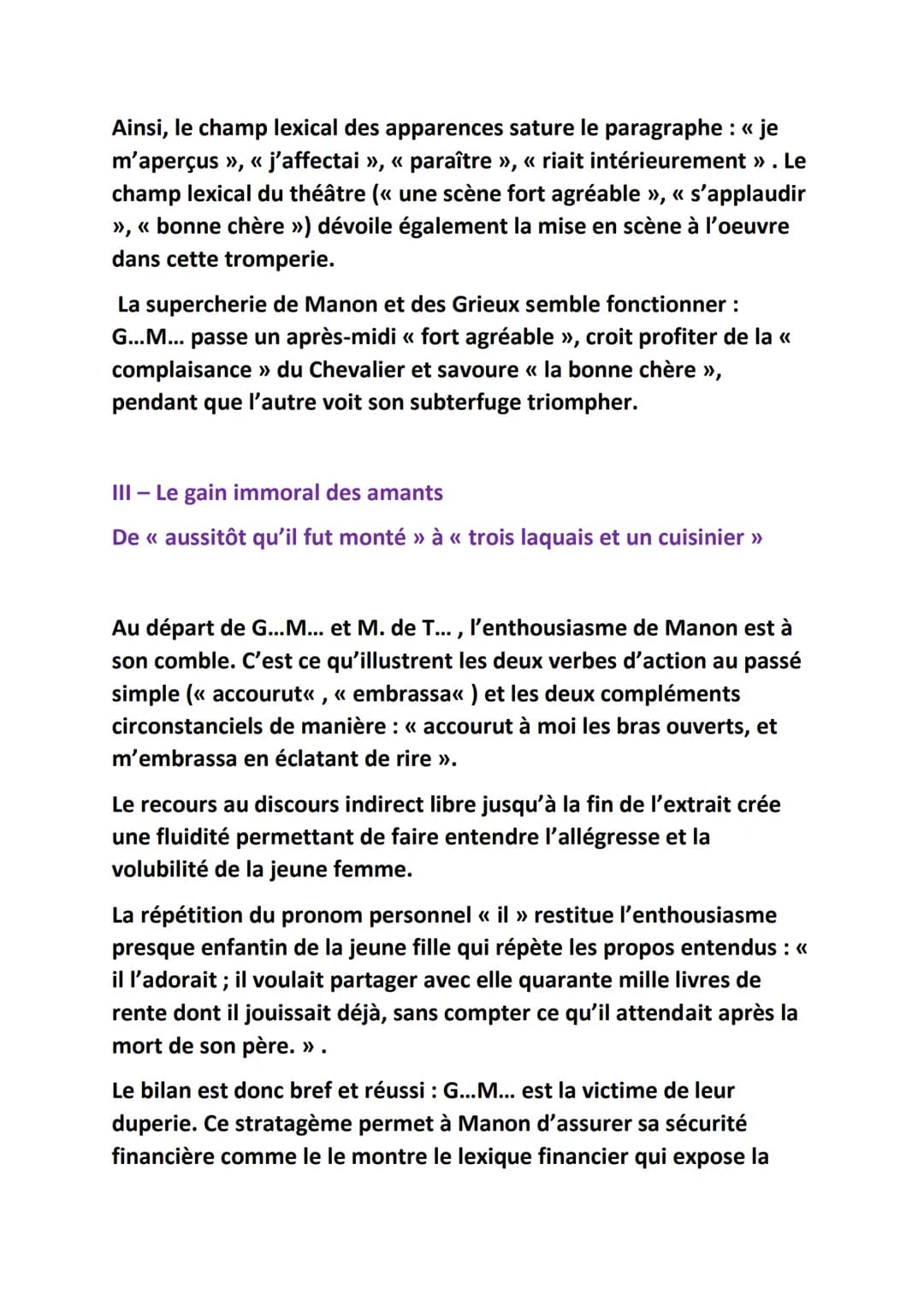 Analyse linéaire : Manon Lescaut
Introduction
Né en 1697, Antoine-François Prévost est un écrivain prolixe qui
mène une vie riche en rebondi