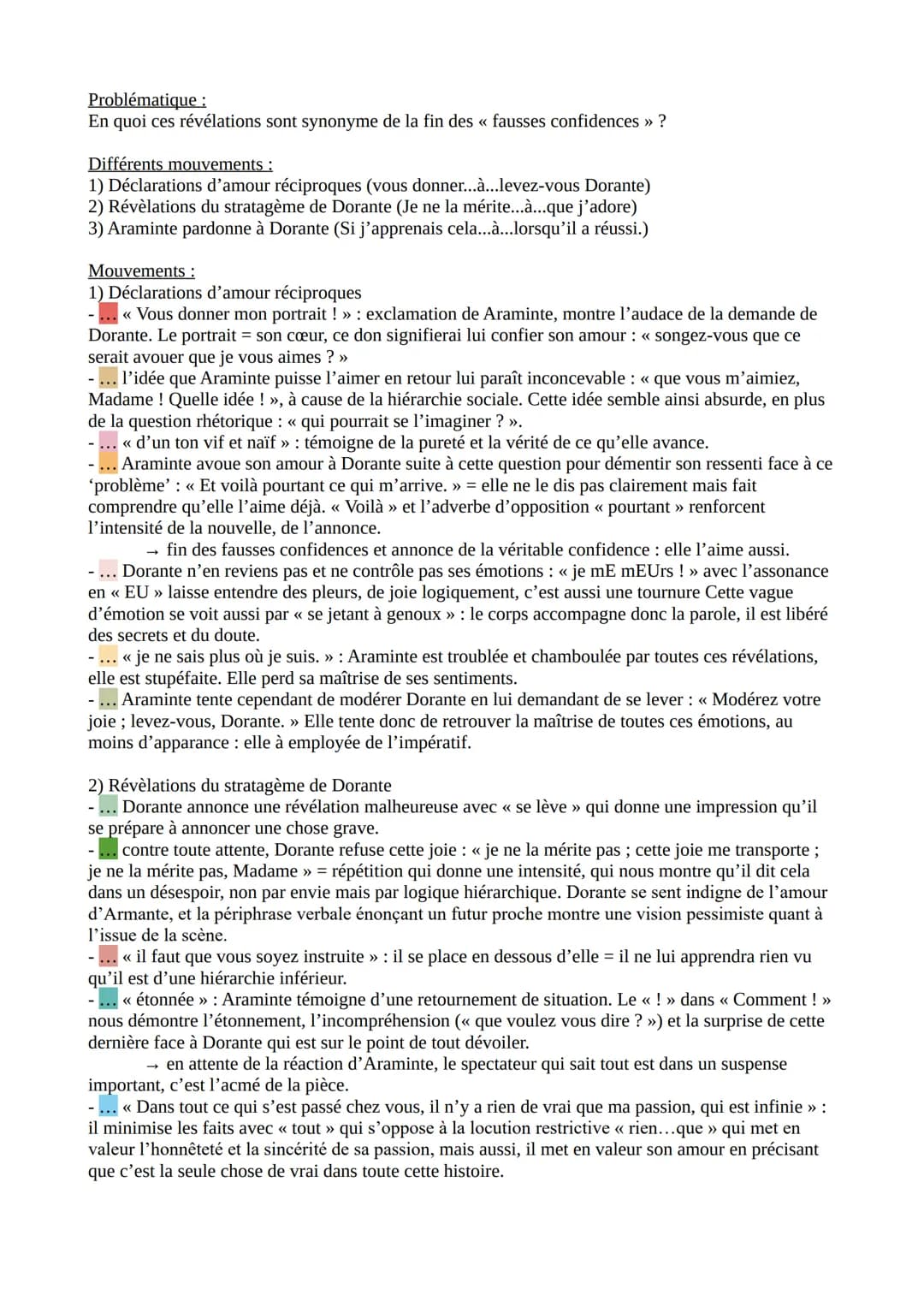 MARIVAUX, LES FAUSSES CONFIDENCES. « Vous donner mon portrait….. » à « on doit
lui pardonner lorsqu'il a réussi. >>
→ Acte III, scène 12
ARA