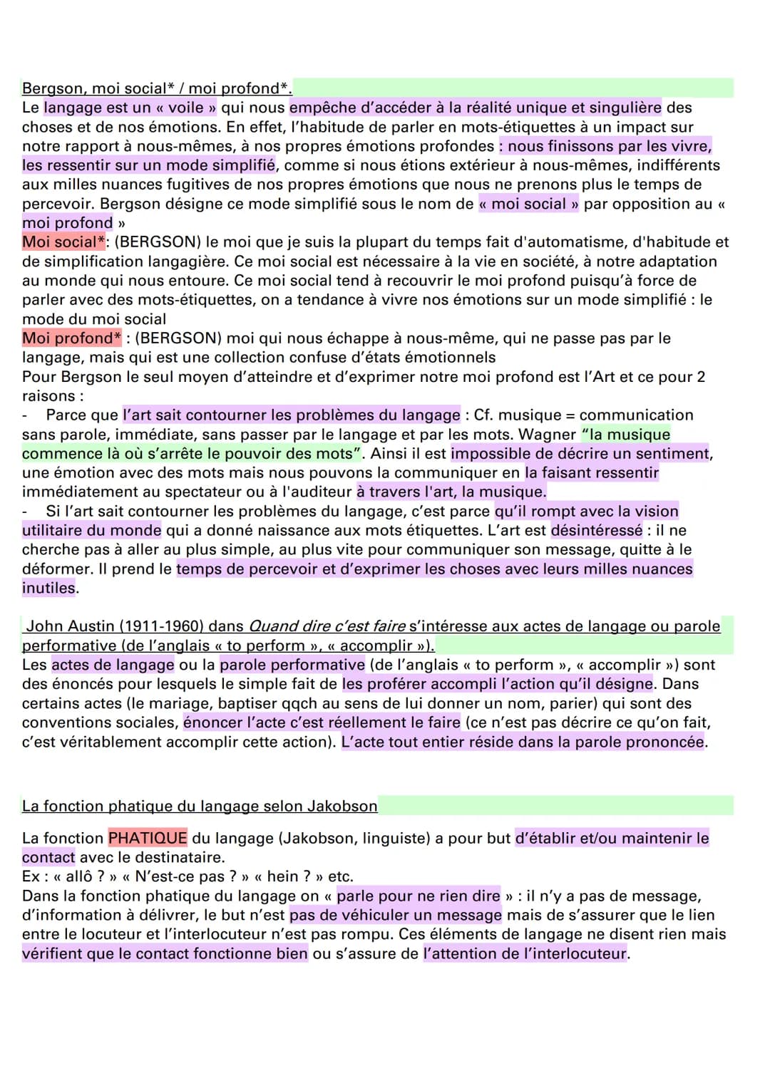 LE LANGAGE
Aristote, << l'homme est un animal politique ».
Selon Aristote, il ne faut pas confondre :
Logos* grec: langage + raison --> disc