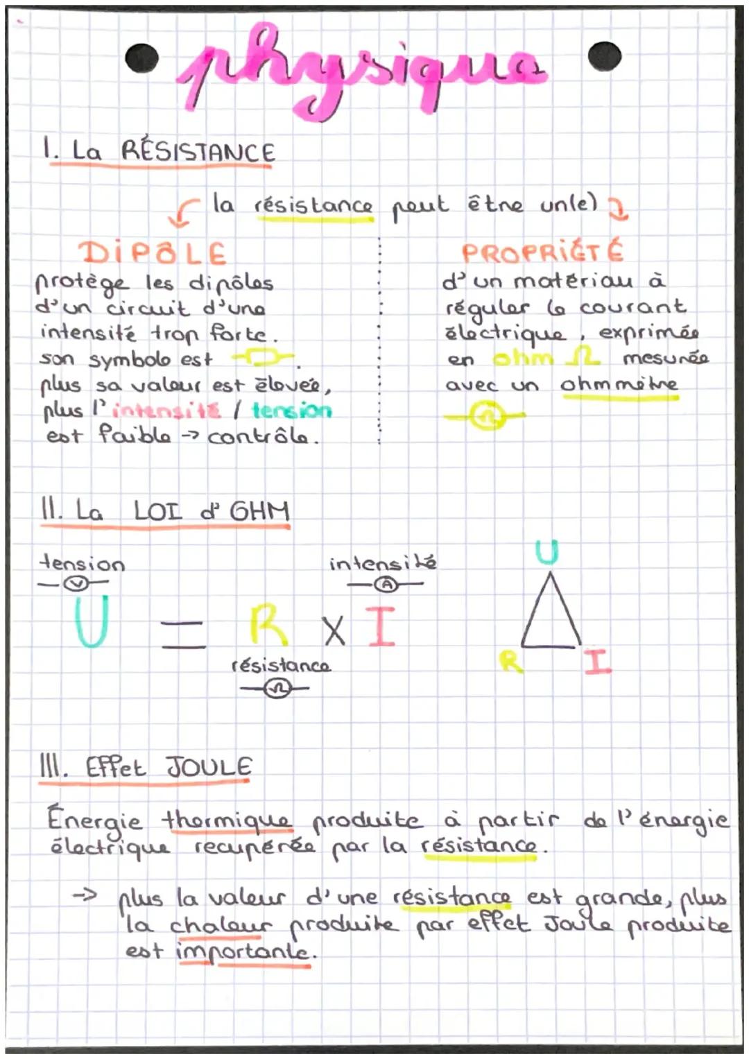 Comprendre la Résistance Électrique : Effet Joule et Loi d'Ohm