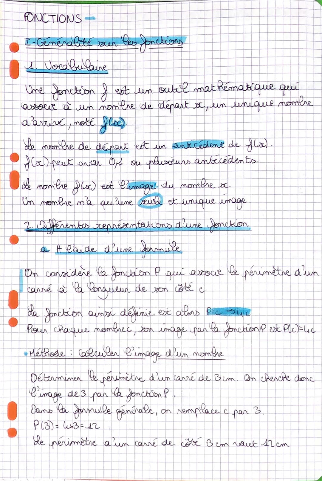 FONCTIONS-
I-Généralité sur les fonctions.
1. Vocabulaire
Une fonction of est un outil mathématique qui
associe à un nombre de départ ac, un