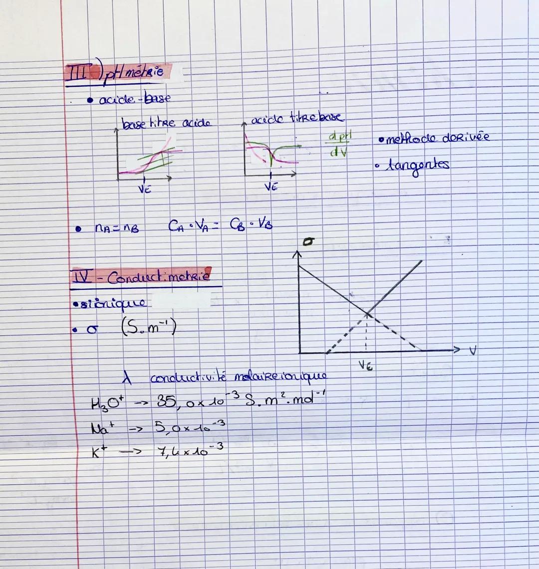 CHAPITRE 3 = méthodes chimiques d'analyse.
I-Caracteristiques d'une solution
A) Titre massique
%->w=
B) Densite
• masse par unité de volume
