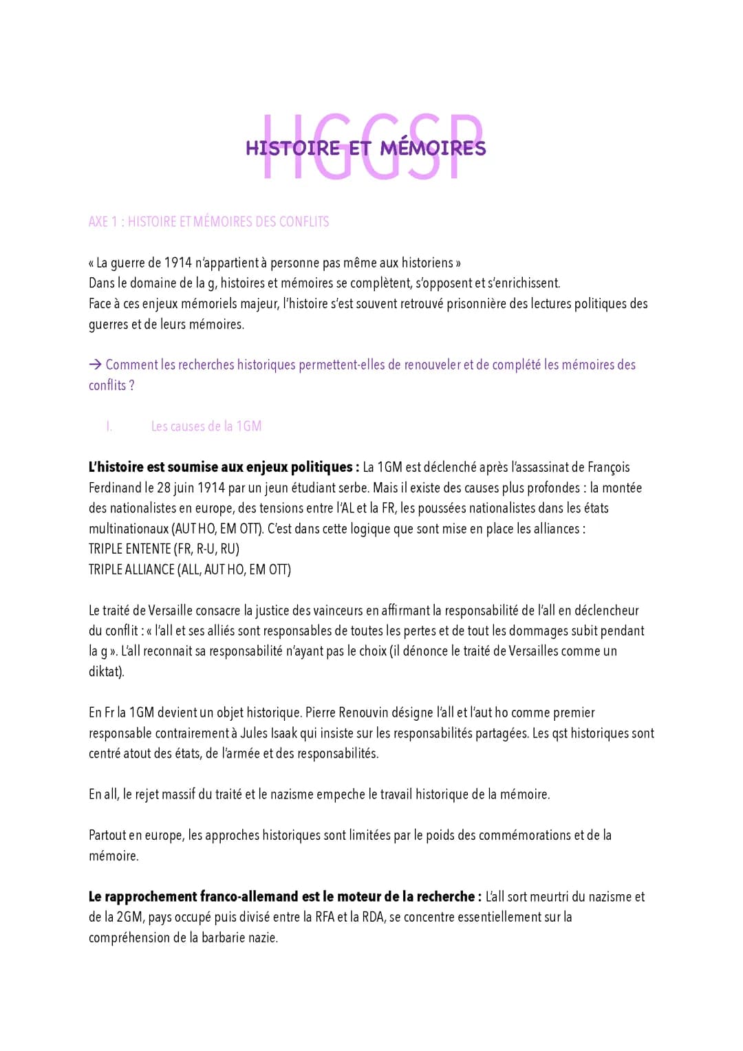 HGGSP thème 3 terminale, Axe 1