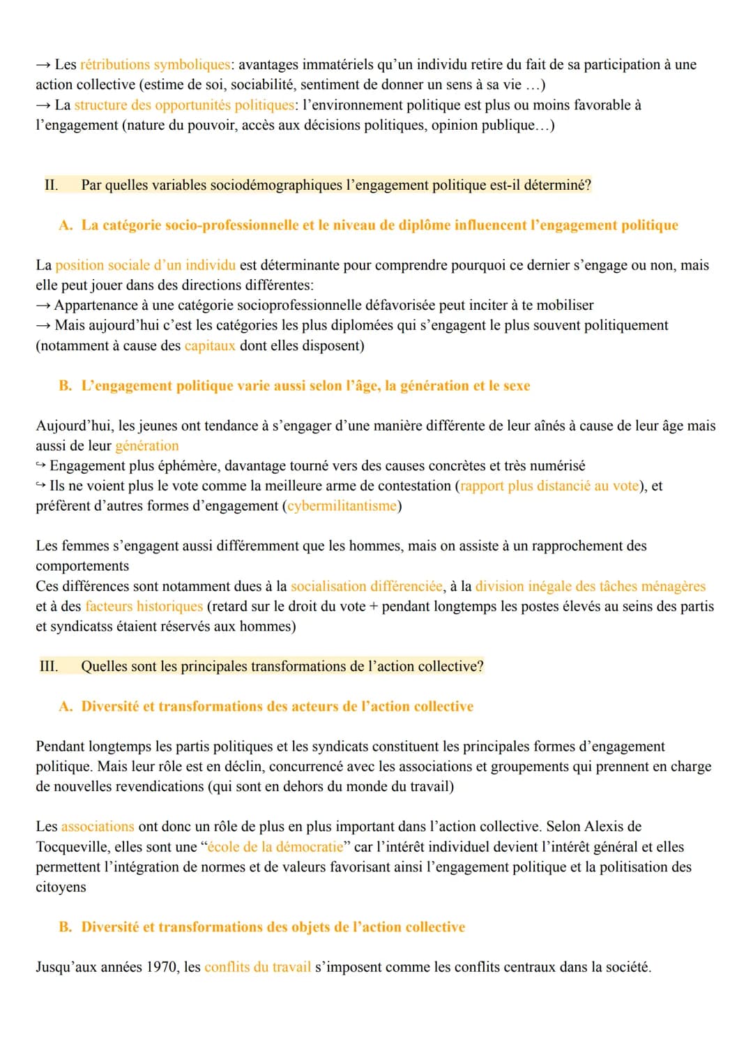 Comment expliquer l'engagement politique dans les sociétés démocratiques?
I. Comment et pourquoi s'engage-t-on?
A. Les multiples formes de l