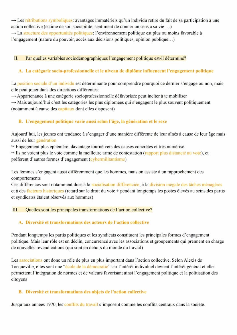 Comment expliquer l'engagement politique dans les sociétés démocratiques?
I. Comment et pourquoi s'engage-t-on?
A. Les multiples formes de l