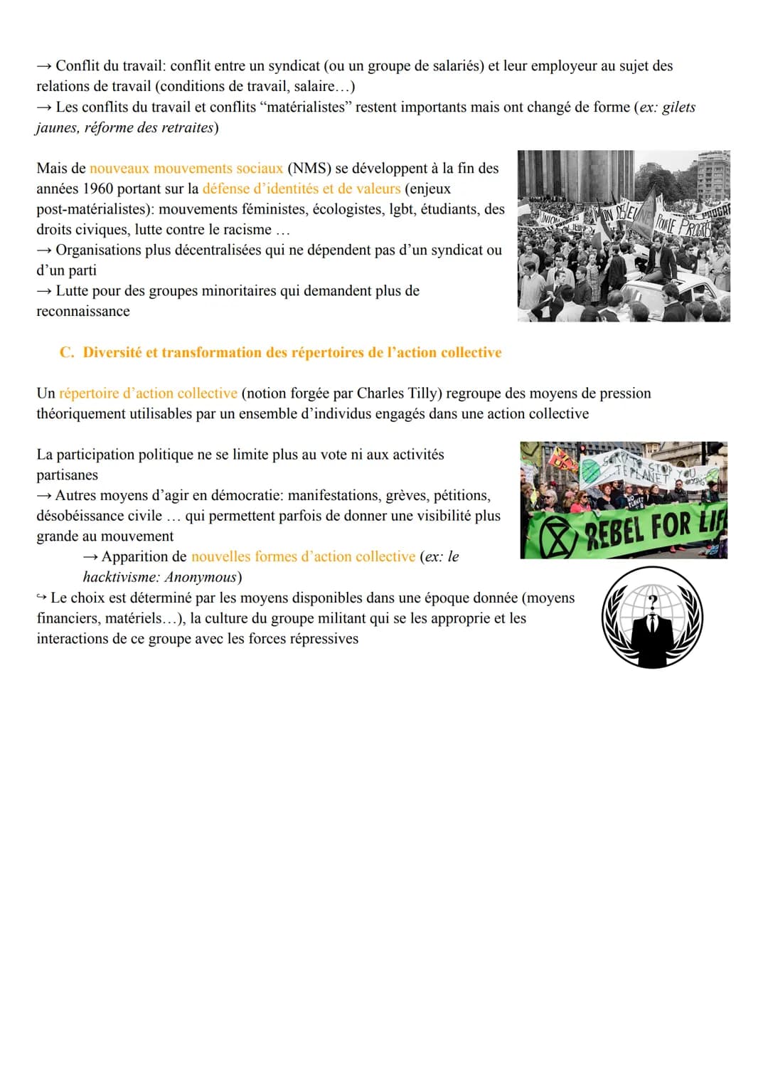 Comment expliquer l'engagement politique dans les sociétés démocratiques?
I. Comment et pourquoi s'engage-t-on?
A. Les multiples formes de l
