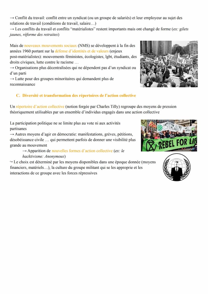 Comment expliquer l'engagement politique dans les sociétés démocratiques?
I. Comment et pourquoi s'engage-t-on?
A. Les multiples formes de l