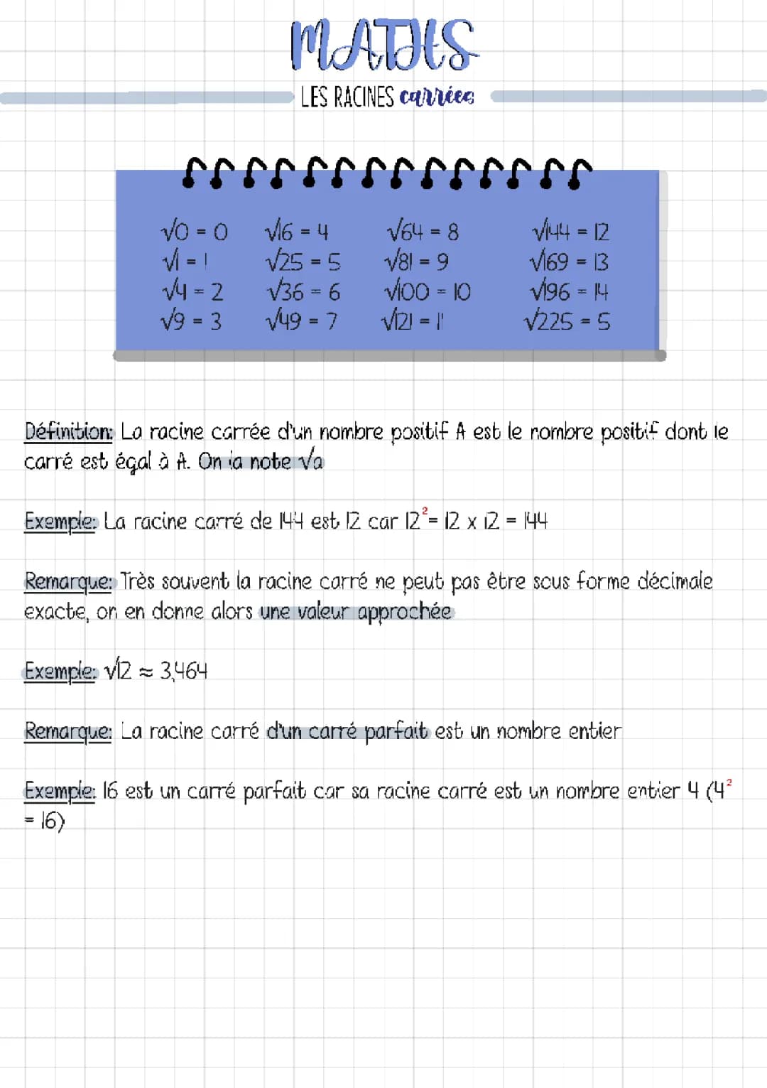 Découvre les Racines Carrées! Cours et Exercices Corrigés PDF
