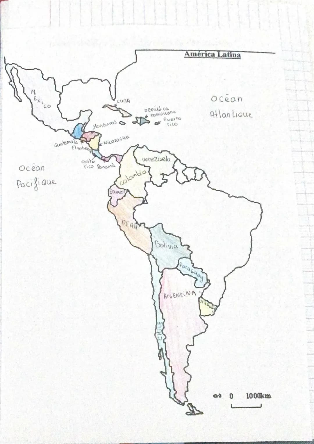 Carte pays hispanophones 