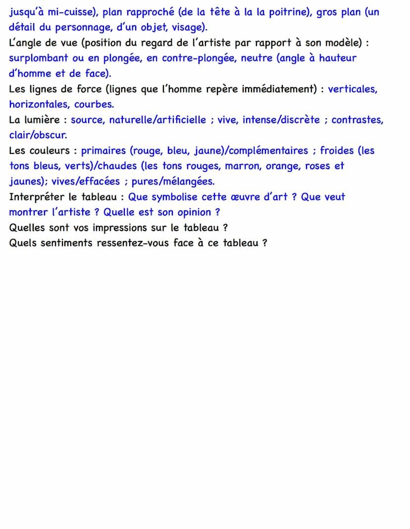 Comment analyser une œuvre d'art ?
I - Fiche d'identité de l'œuvre
Nom de l'artiste : Qui est l'artiste ?
Titre de l'œuvre : L'intitulé de l