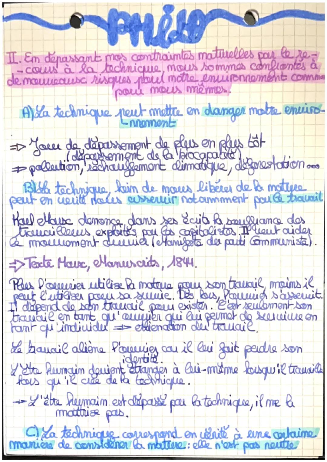 PHILO
CHAPITRE1: Nature et Techni-
-que
La technique nous libère-t-elle de la maturz
l'homme
-podatechnique est-elle un moyen pour
de se lik