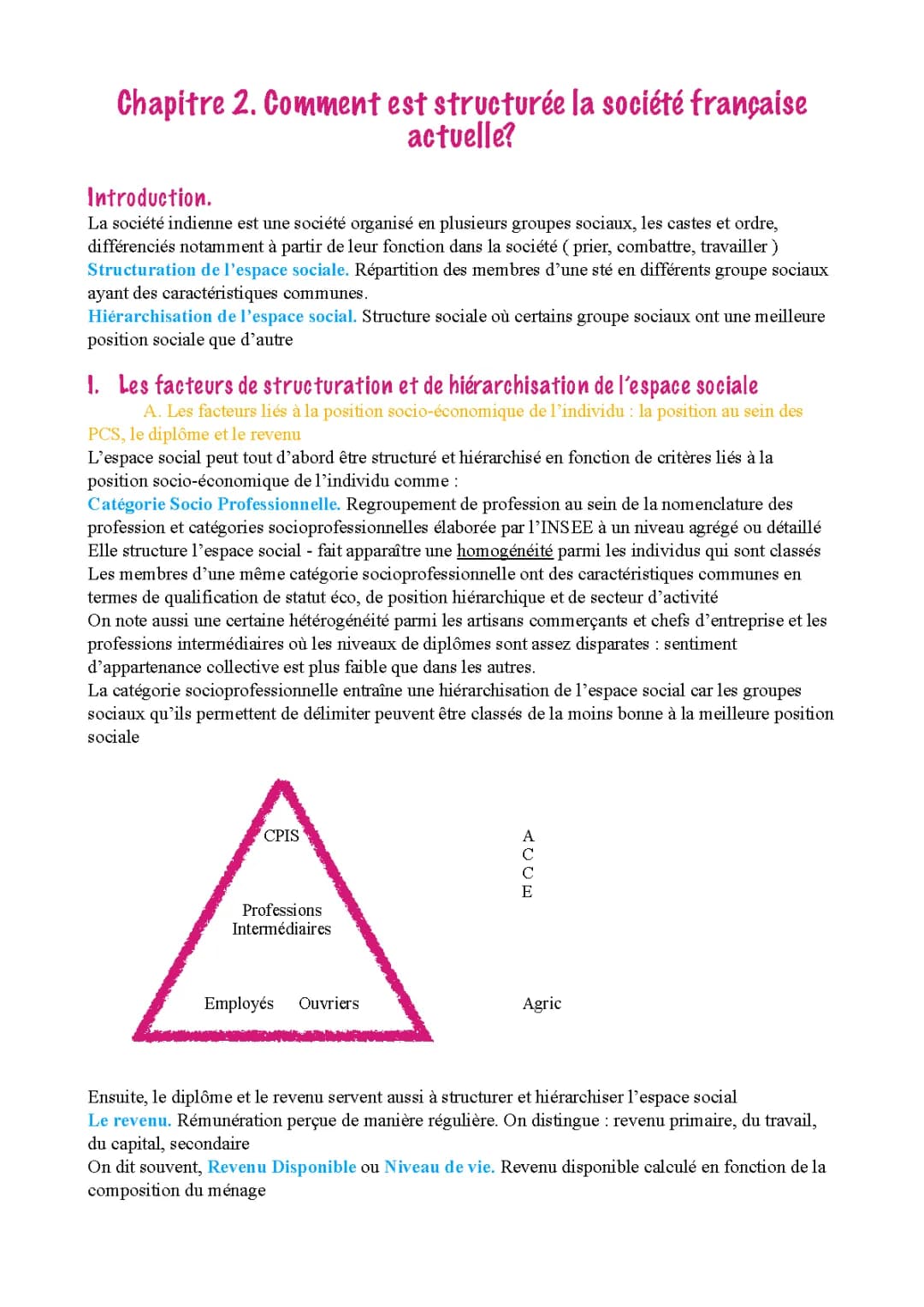 comment est structuré la société française actuelle ? 