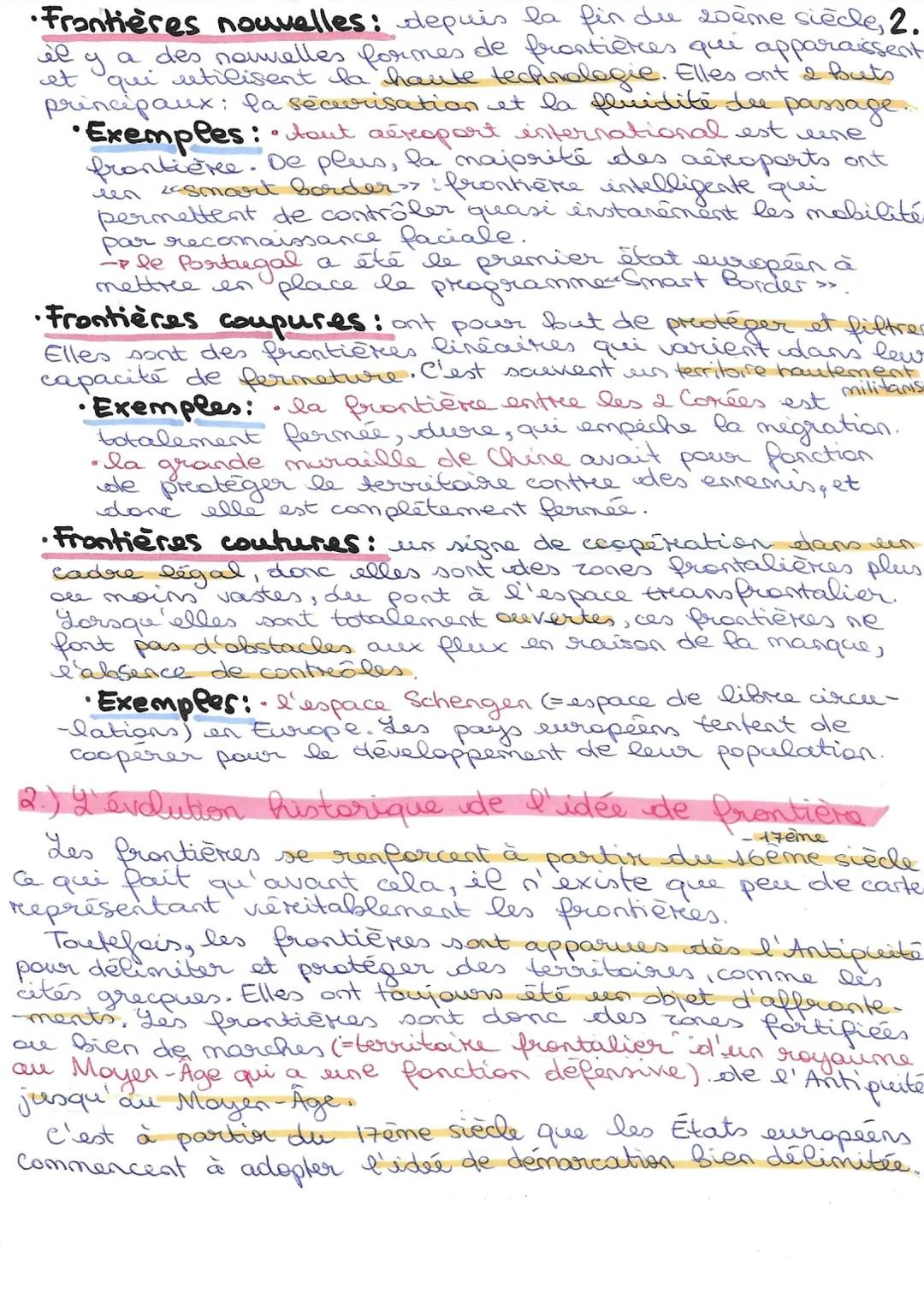 VI. Pouvoir expliquer
1.
(J.) Les différentes types de Brontières.

•Frontière naturelle : une frontière qui suit une élément
naturel (monta