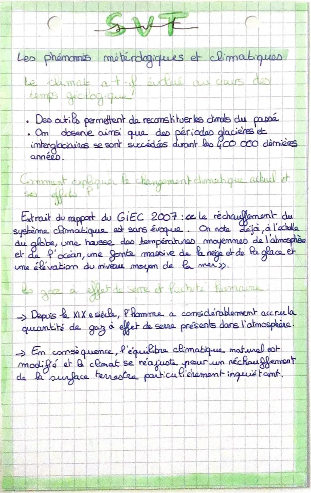 Les phénomènes météorologiques et climatiques