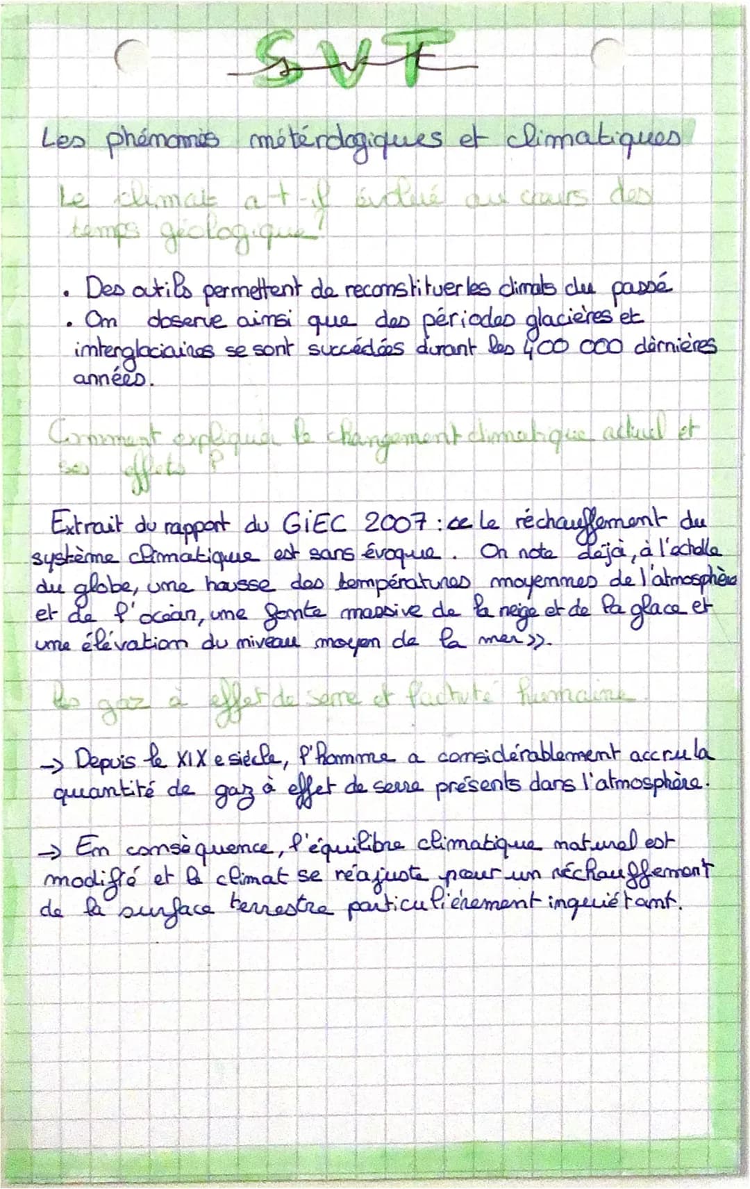 SUF
Les phénomos métérdogiques et climatiques
Le climat a t-il solué ou cours des
temps géologique ?
•
Des outils permettent de reconstituer