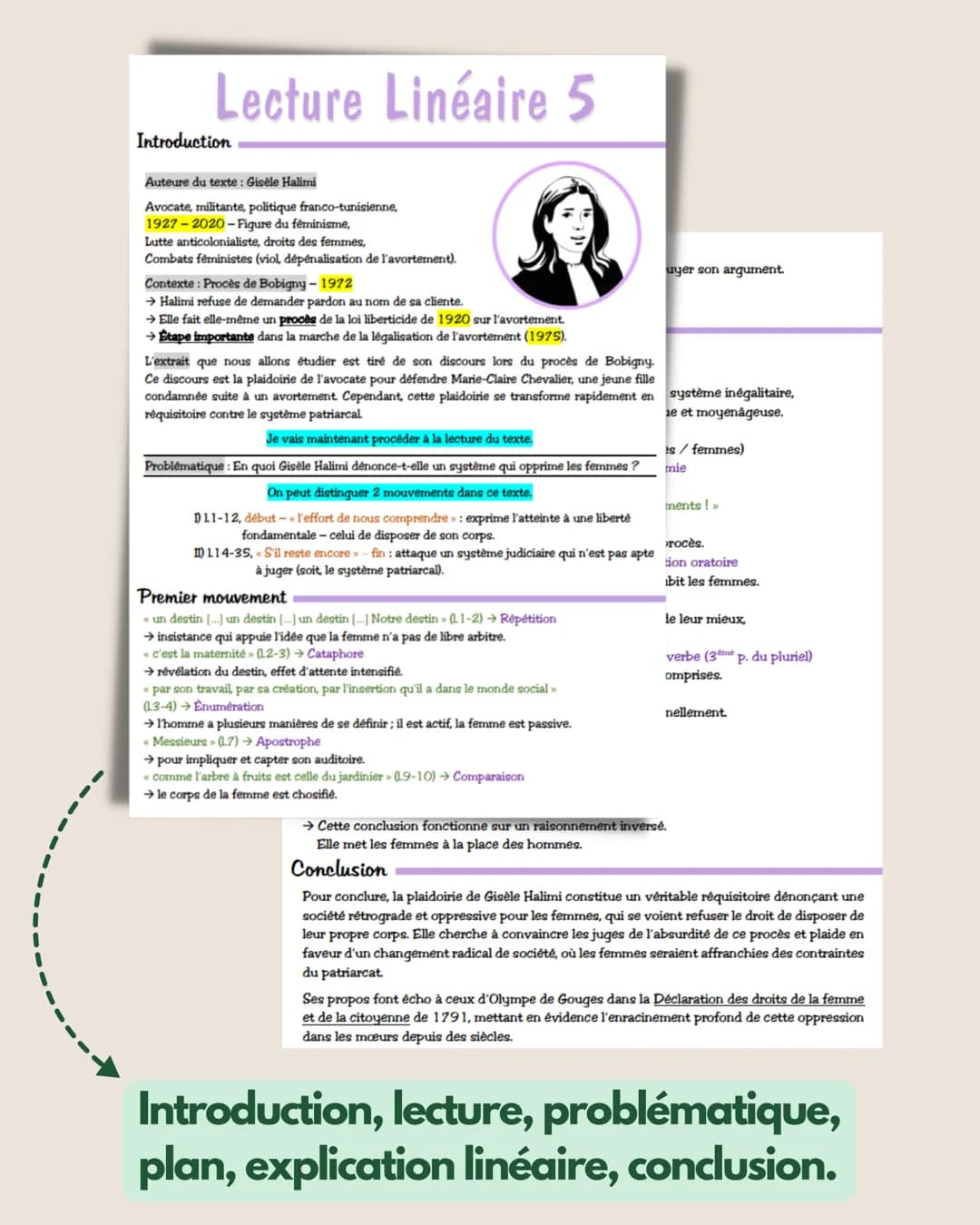RÉUSSIR
l'oral du bac
DE FRANÇAIS Faites des fiches récapitulatives :
●
●
●
L'EXPOSÉ
Présentez brièvement l'auteur(e),
le contexte, l'œuvre 