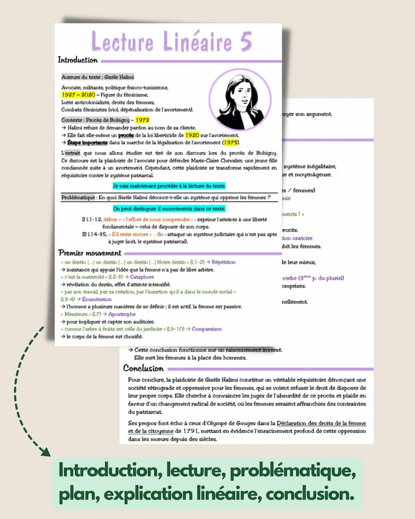 RÉUSSIR
l'oral du bac
DE FRANÇAIS Faites des fiches récapitulatives :
●
●
●
L'EXPOSÉ
Présentez brièvement l'auteur(e),
le contexte, l'œuvre 