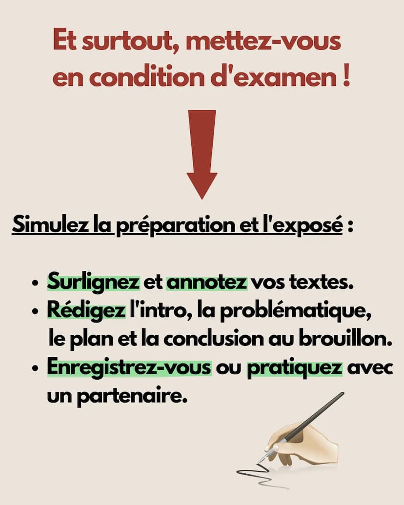 RÉUSSIR
l'oral du bac
DE FRANÇAIS Faites des fiches récapitulatives :
●
●
●
L'EXPOSÉ
Présentez brièvement l'auteur(e),
le contexte, l'œuvre 