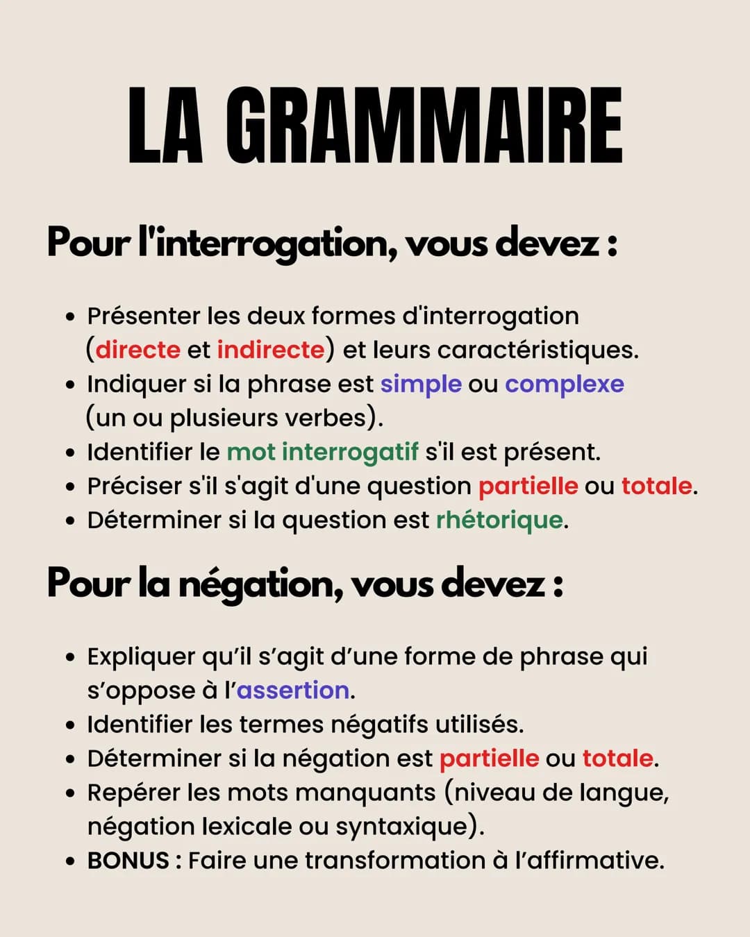 RÉUSSIR
l'oral du bac
DE FRANÇAIS Faites des fiches récapitulatives :
●
●
●
L'EXPOSÉ
Présentez brièvement l'auteur(e),
le contexte, l'œuvre 