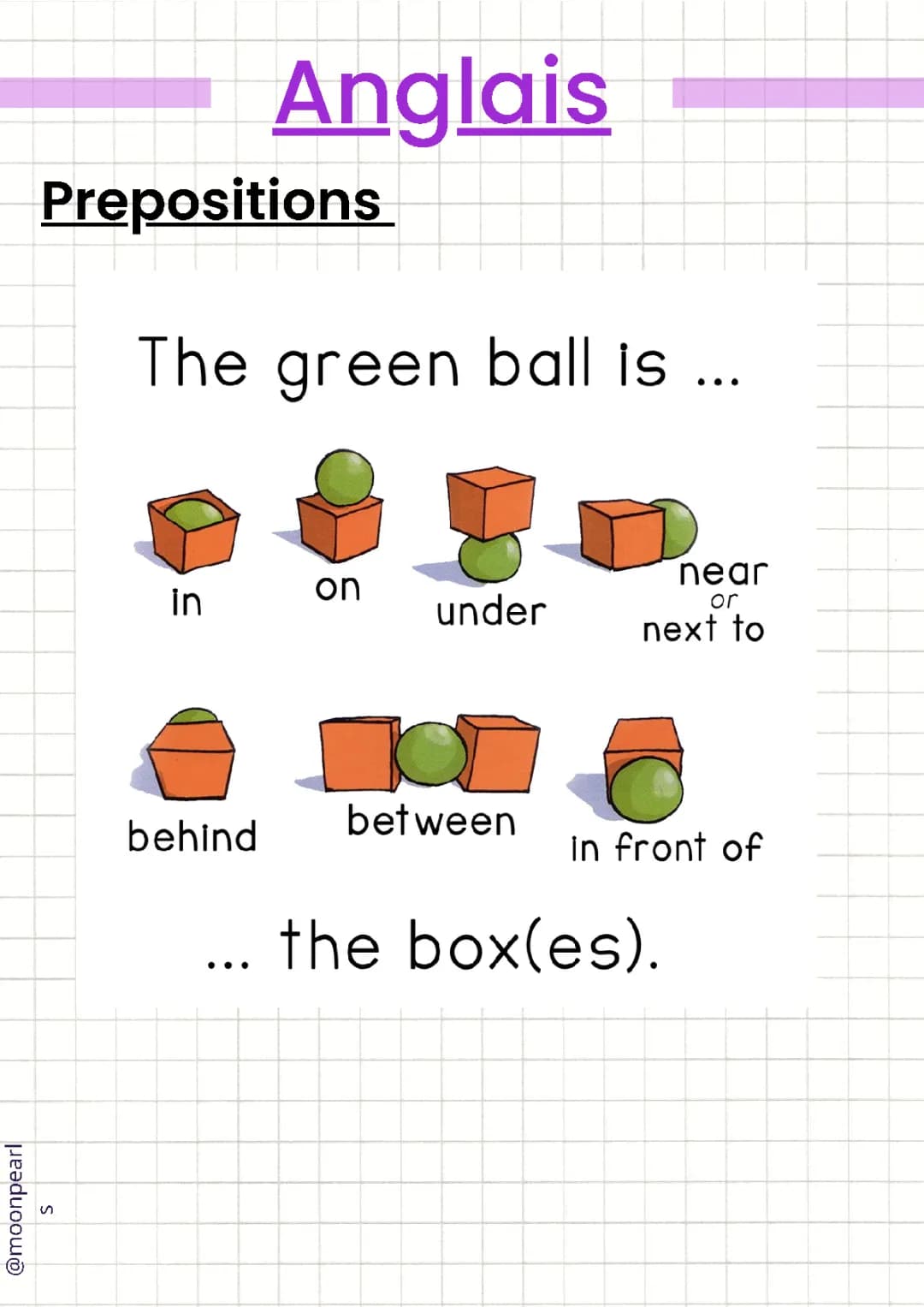Prepositions en anglais 