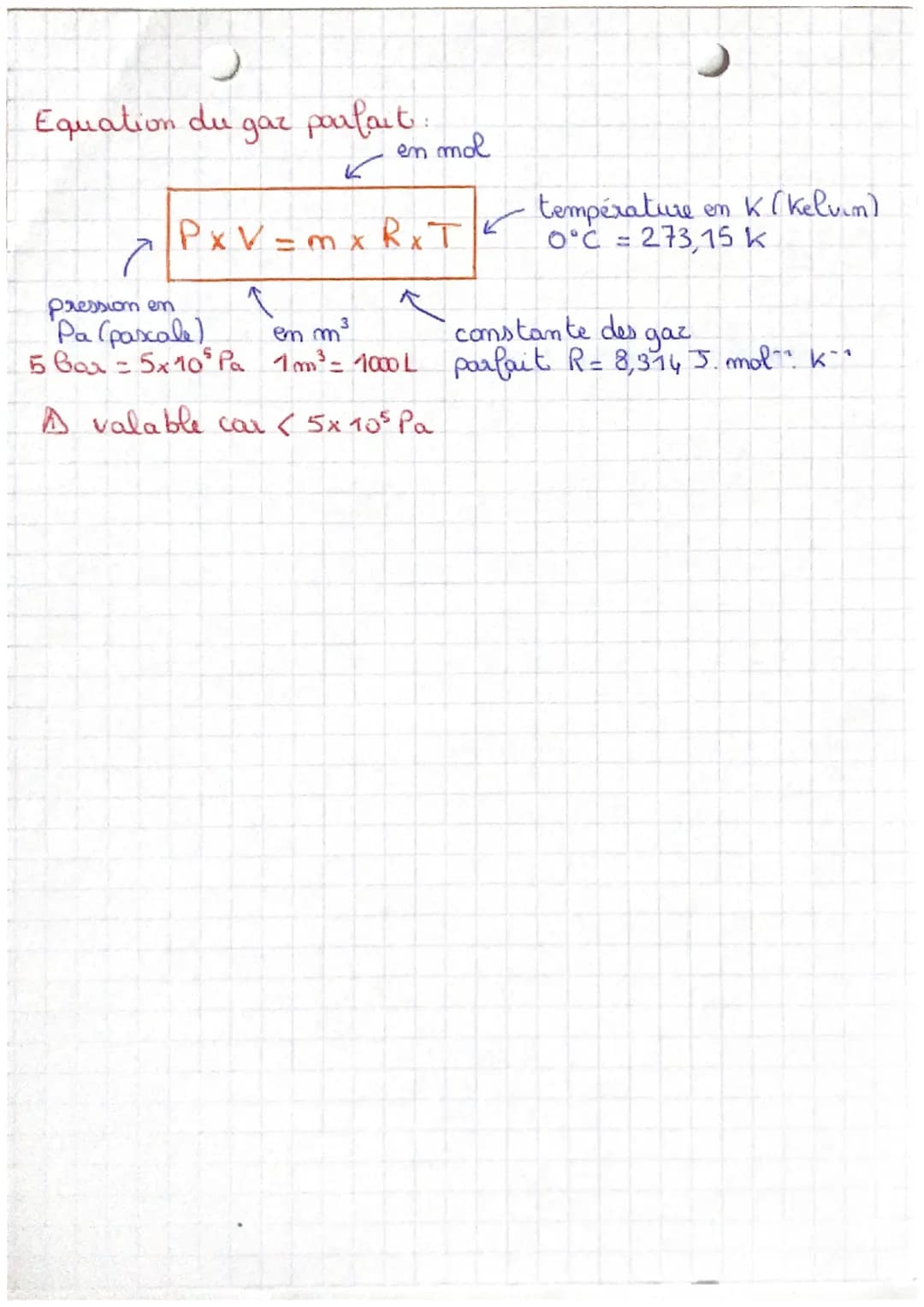 7 Amalyse d'un système chimique
(2
Loi de Beer - Lambert: (espèce colorée )
Ax = E x P x c
↑
csel, d'absorption
coef
sans
unité molaire en L