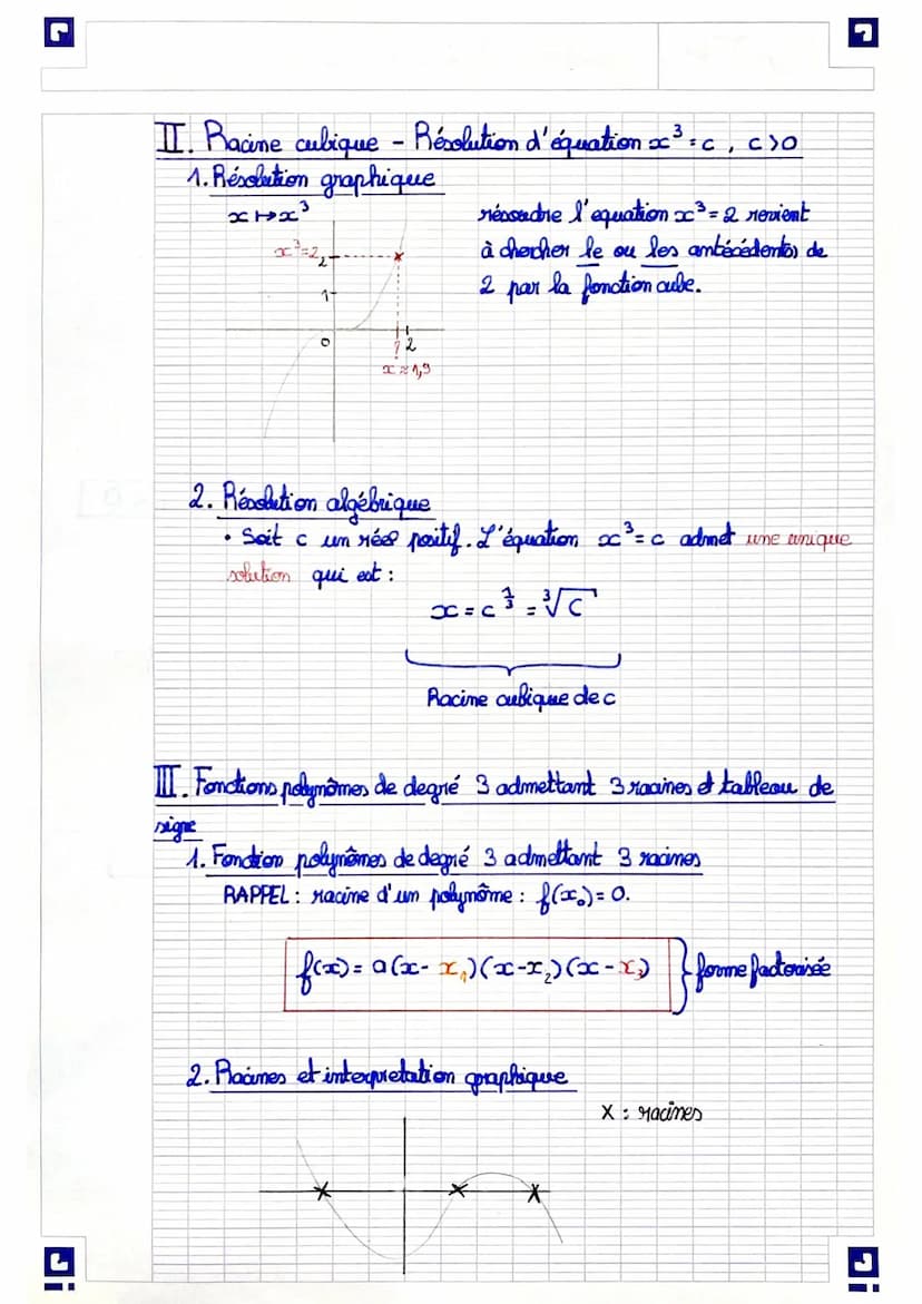 G MATHS fonctions polynômes de degré 3
I. Premières définitions
1. Définition d'une fonction du troisième degré
UGI
3
f(x) = ax³ + bx² + cx+