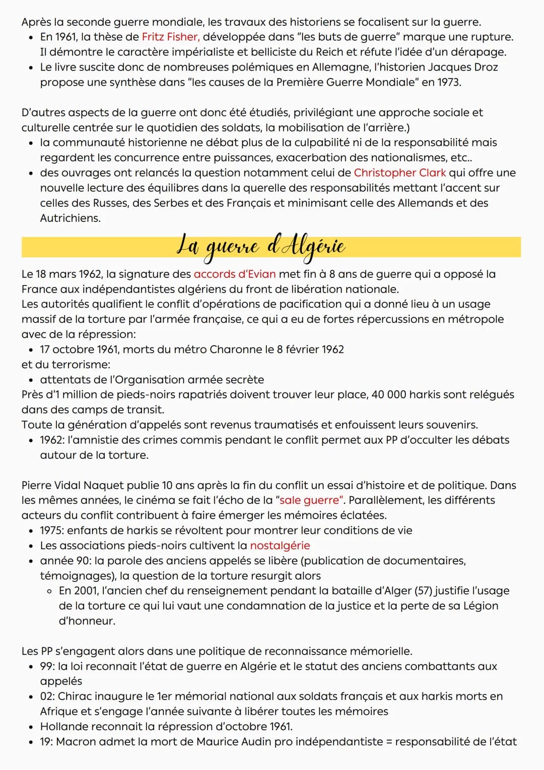 Histoire et Mémoire
Introduction
L'Histoire est la science qui étudie le passé en se basant sur des traces, des ruines
archéologiques, archi