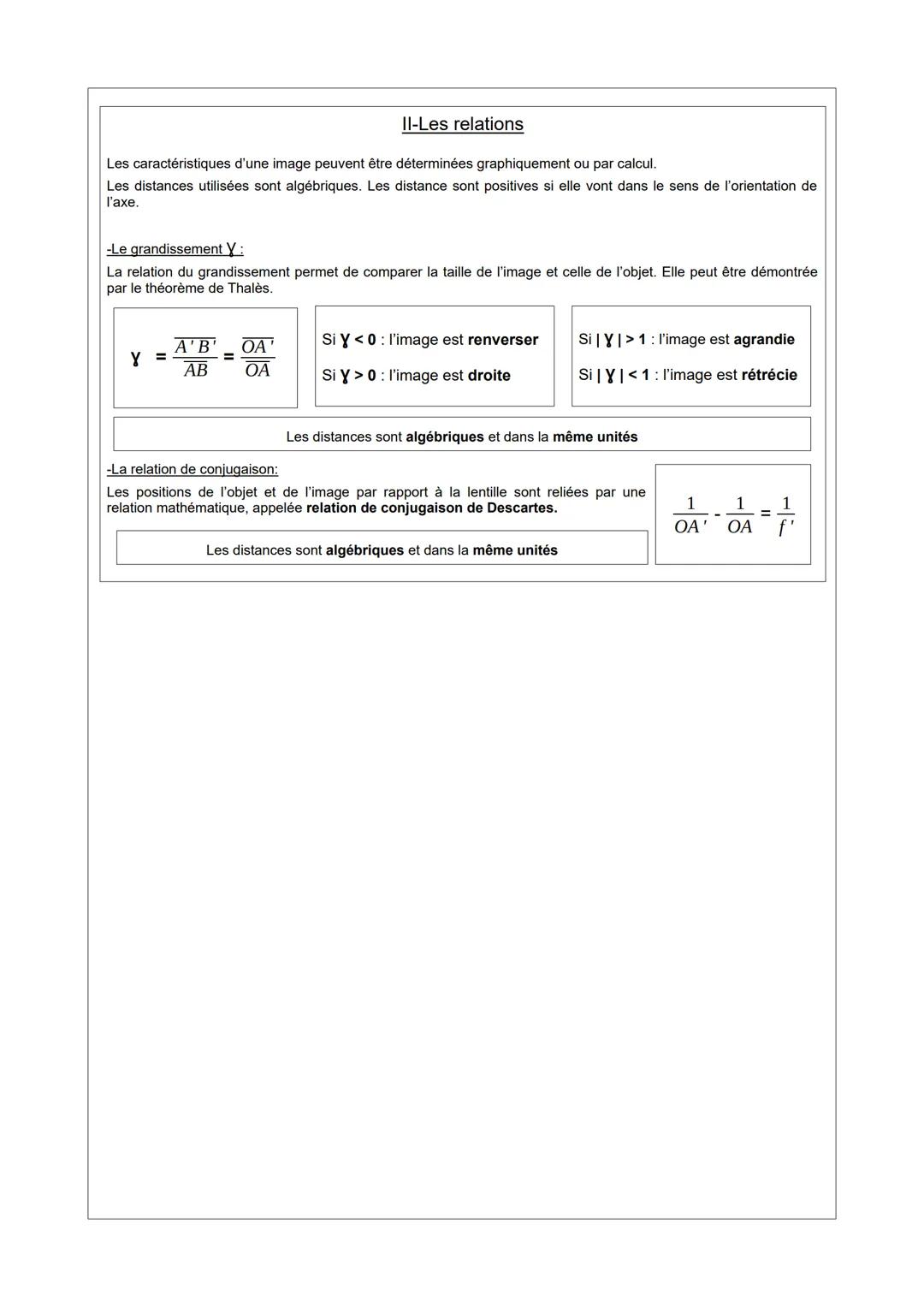 # Lentilles Minces Convergentes

## Rappels

-Une lentille est un milieu transparent limité par deux surface,
appelées dioptres, dont l'une 