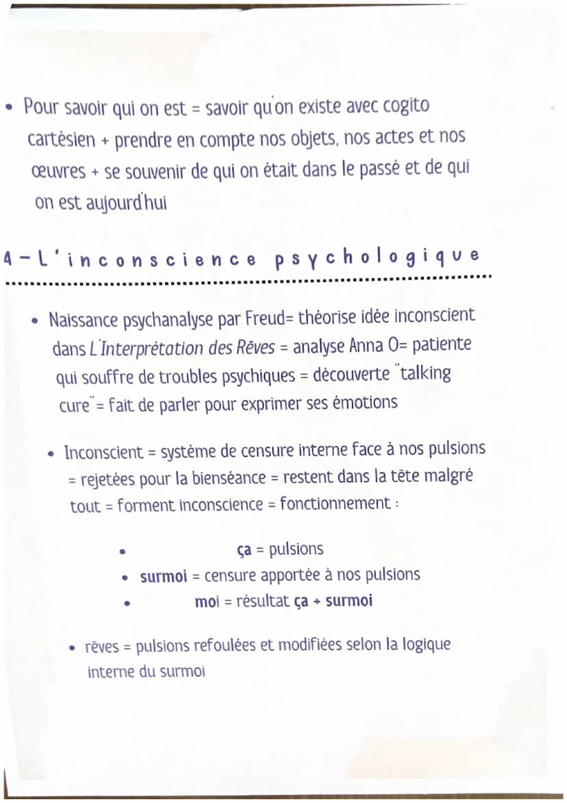 ●
1- Définitions
Sujet : Celui qui dit je et qui est responsable de ses
actions
●
●
philosophic
CONSCIENCE INCONSCIENCE
●
Conscience : Facul