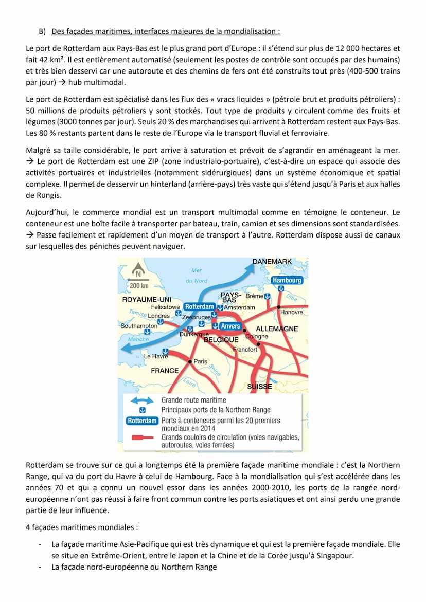 III.
Mers et océans reflètent un monde polarisé et inégal
A) Des flux maritimes qui révèlent une mondialisation inégale :
Les routes maritim