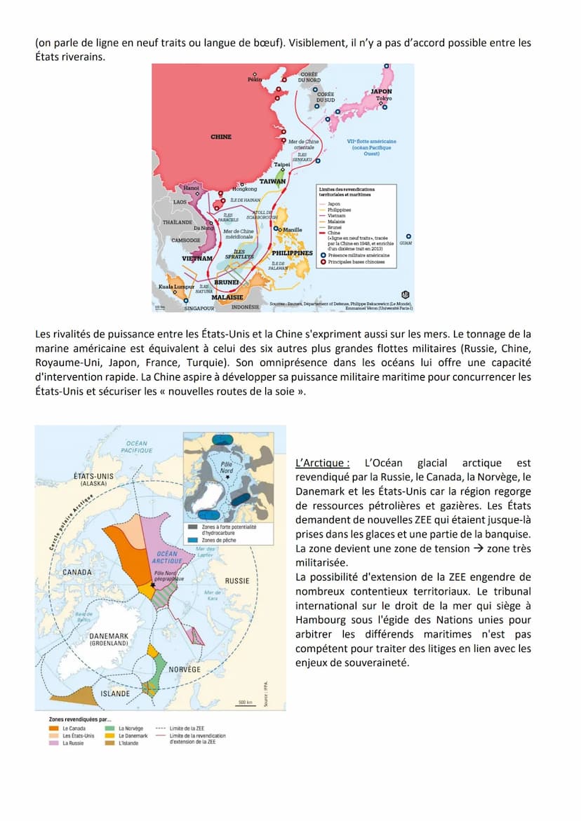 III.
Mers et océans reflètent un monde polarisé et inégal
A) Des flux maritimes qui révèlent une mondialisation inégale :
Les routes maritim