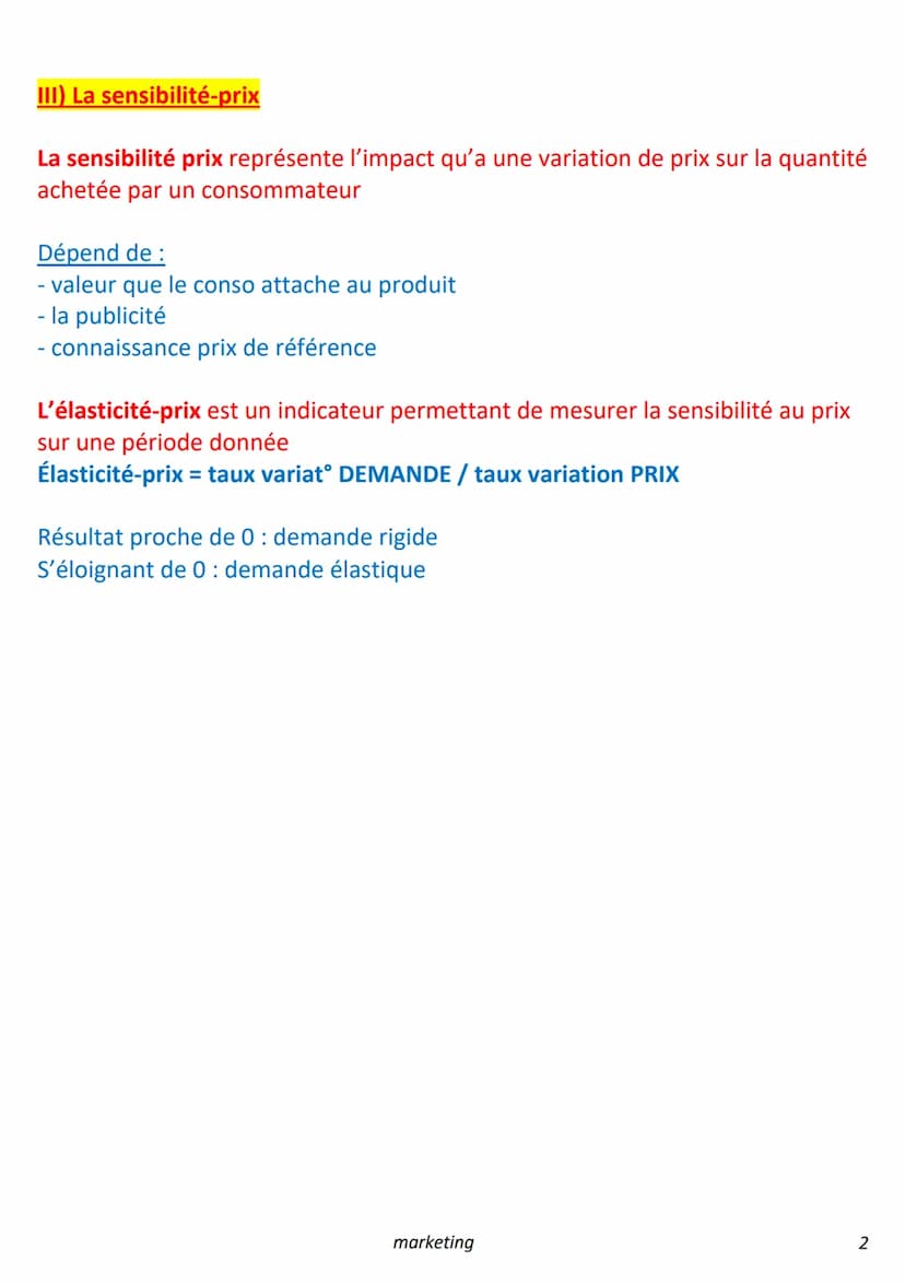 CHAPITRE 6 La fixation du prix de vente
Le niveau de prix à des conséquences sur :
- l'attractivité
- la position concurrentielle
- l'image 