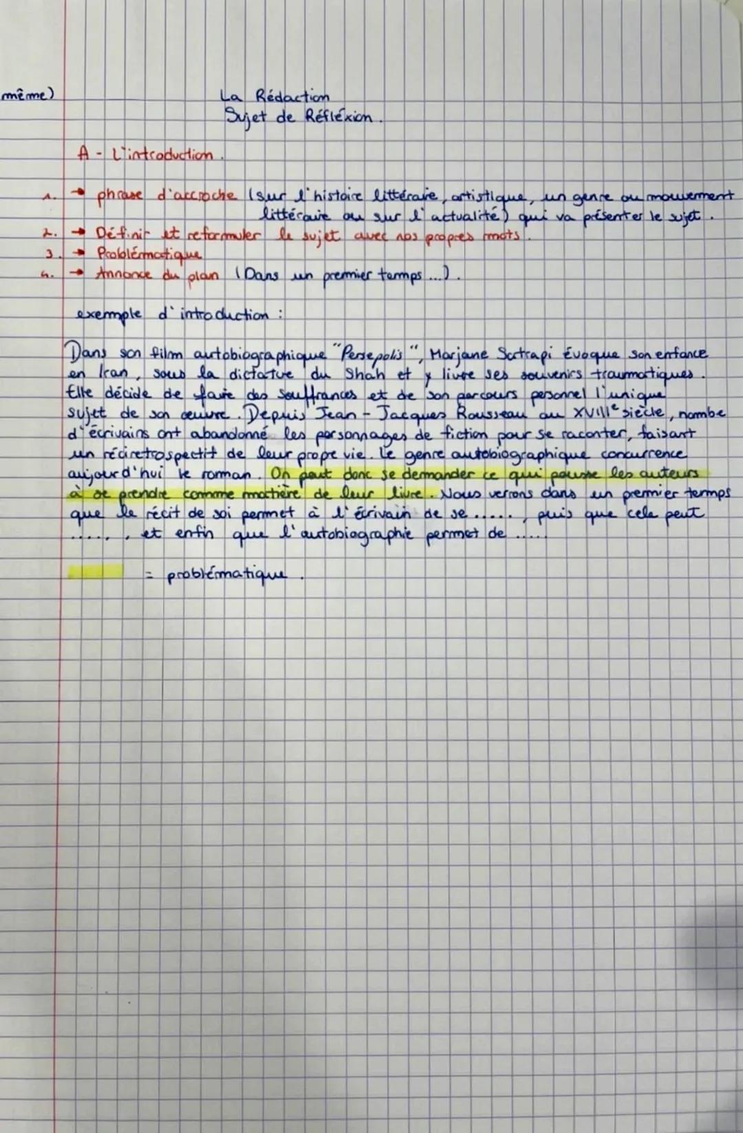 Le Sujet de Réflexion :
11 pose une question à laquelle vous dever répondre de manière orgagnisée.
avec plusieurs idées. Il évalue votre cap