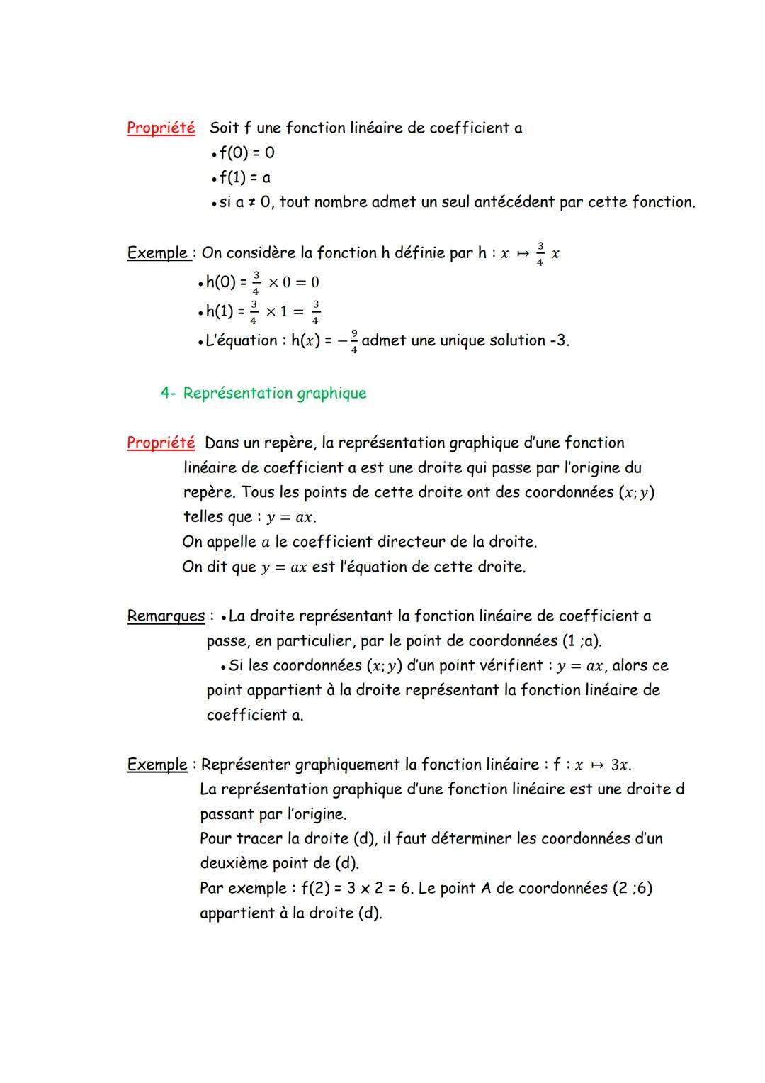 PROPORTIONNALITE et FONCTION LINEAIRE
I- Proportionnalité
1) Coefficient de proportionnalité
Définition Deux listes de nombres sont proporti