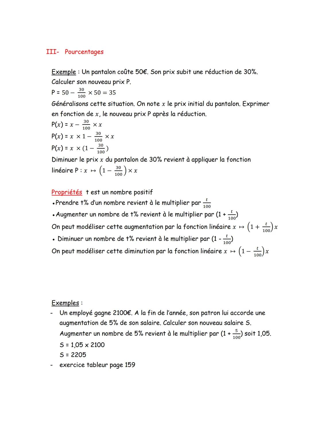 PROPORTIONNALITE et FONCTION LINEAIRE
I- Proportionnalité
1) Coefficient de proportionnalité
Définition Deux listes de nombres sont proporti