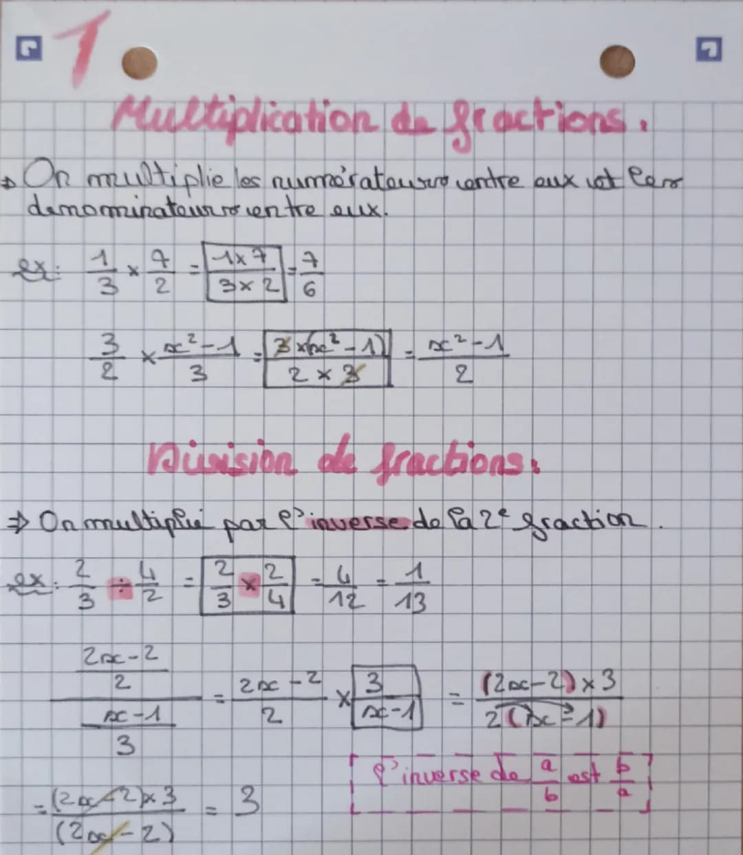 ◉
Rappe
Sng F.
Addition de fractions.
I- Simême dinominatours.
On aditionne for numerateurs entre eux
ex
Ꮧ
4
F
+
མ7
1+2.3
h
M/J
4
ง
I.
NB
=
