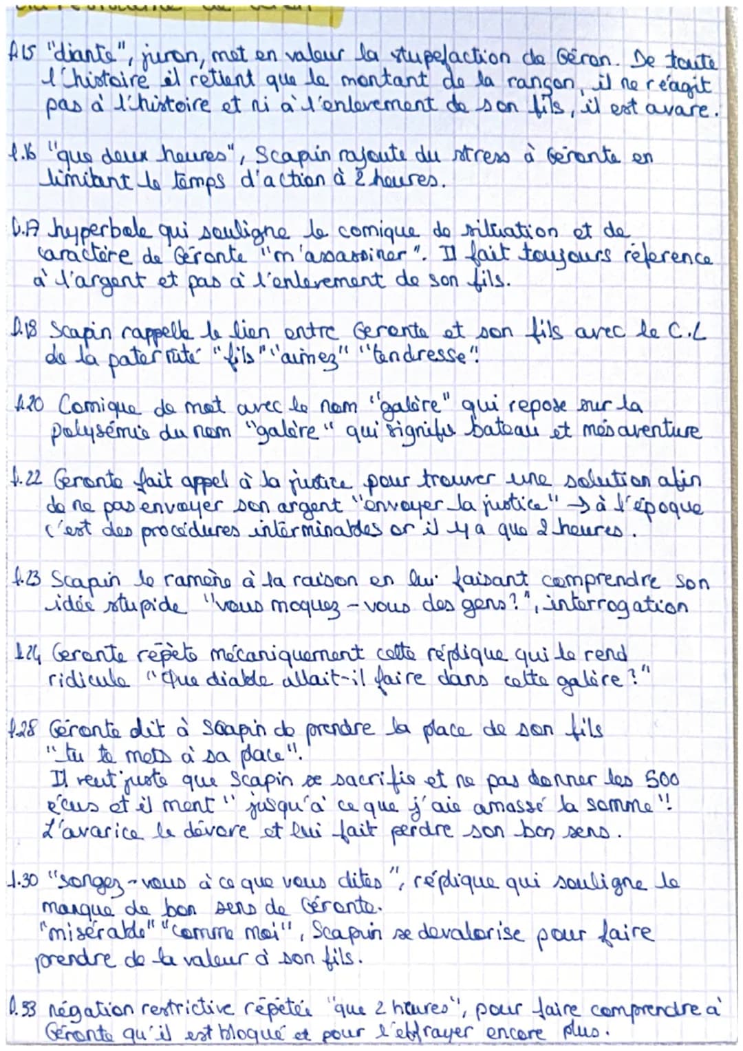 Les Fourberies de Scapin, Molière, 1671.
SCAPIN, Monsieur votre fils...
GÉRONTE. Hé bien ! mon fils...
SCAPIN. Est tombé dans une disgrâce l