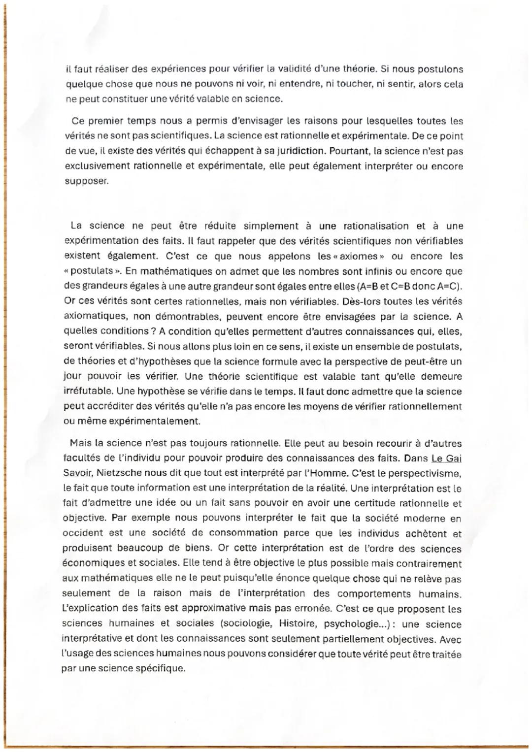LA VERITE EST-ELLE SEULEMENT SCIENTIFIQUE?
Lorsqu'une personne se présente devant un tribunal en justice pour témoigner, elle
s'engage à «<d