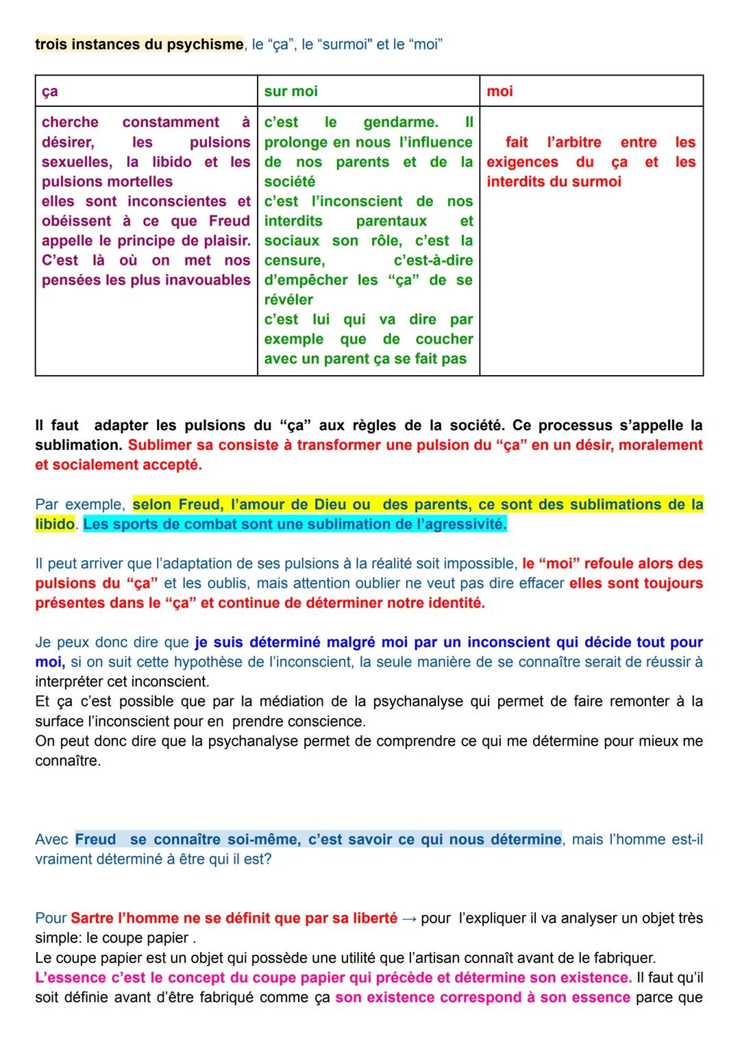 CONSCIENCE, INCONSCIENCE
Ricœur, philosophe français, propose de distinguer deux types d'identité: la première au sens de
l'idem ou "mêmeté"