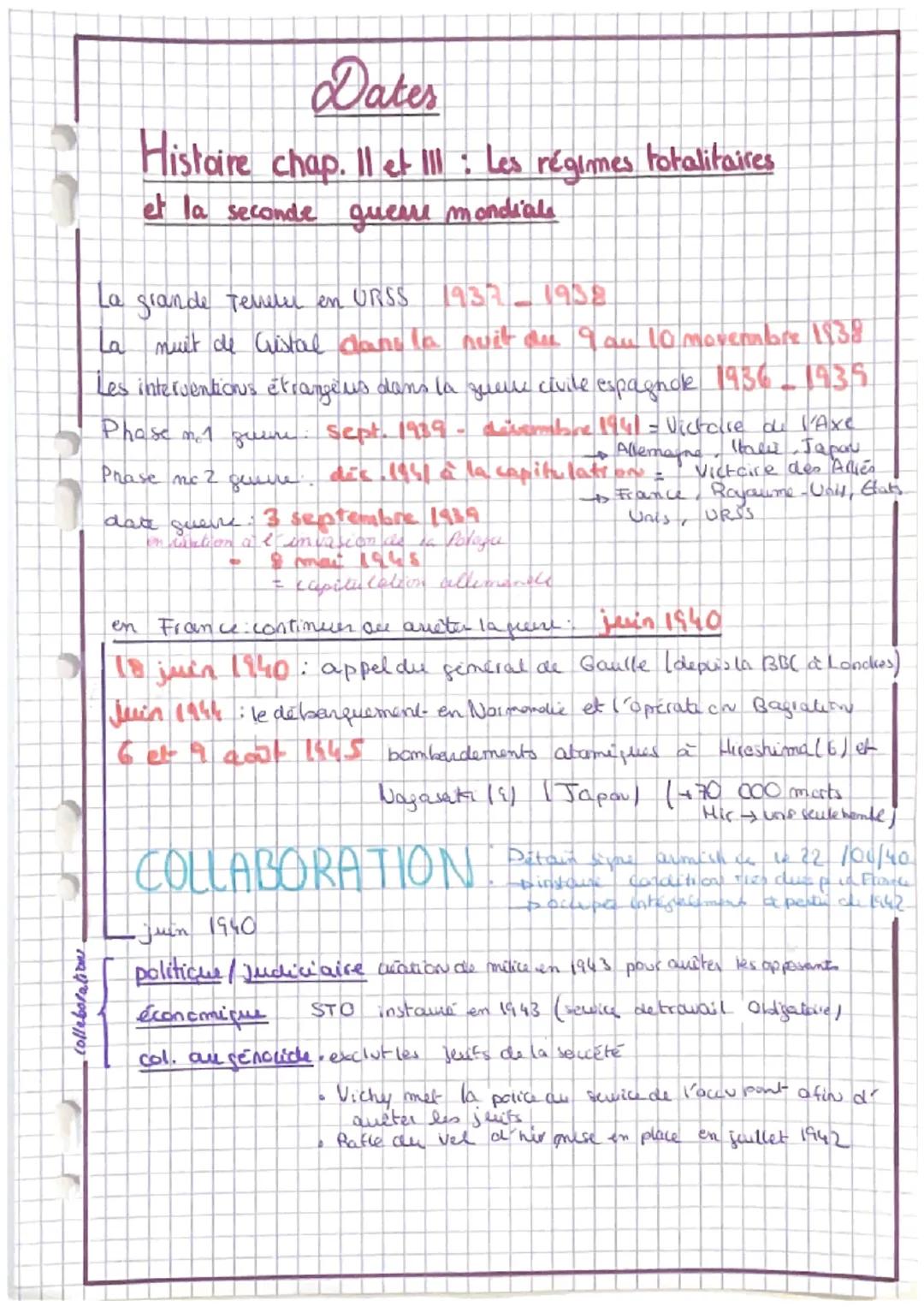 Fotalitaume:
H
Définitions
Histoire chap. 11 et 111: Les régimes totalitaires
et la seconde guerre mondiale
le totalitarisme est un système 