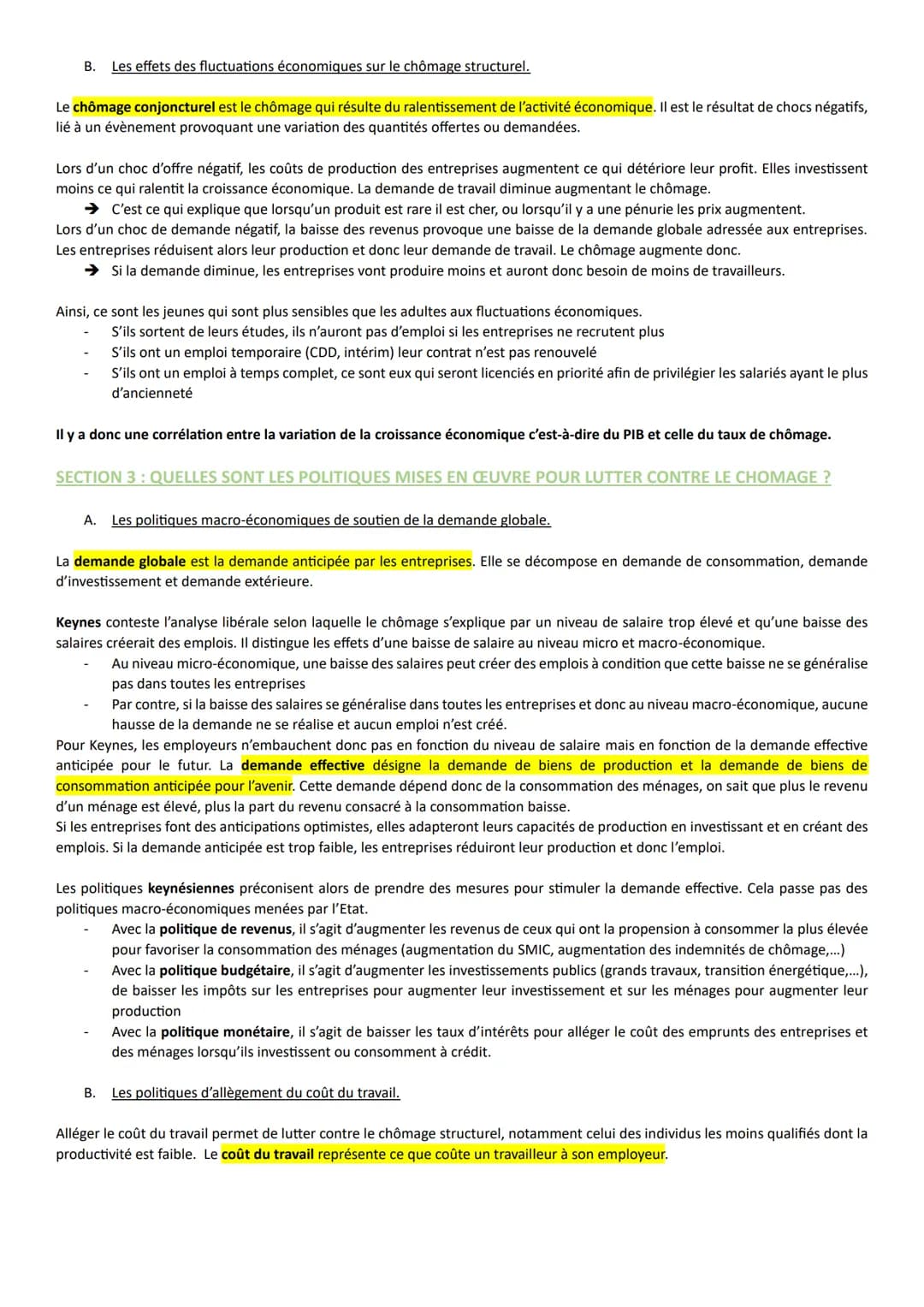 SES CHAPITRE 6: COMMENT LUTTER CONTRE LE CHÔMAGE?
SECTION 1: Comment définir et mesurer l'emploi, le chômage et le sous-emploi ?
A. Les indi
