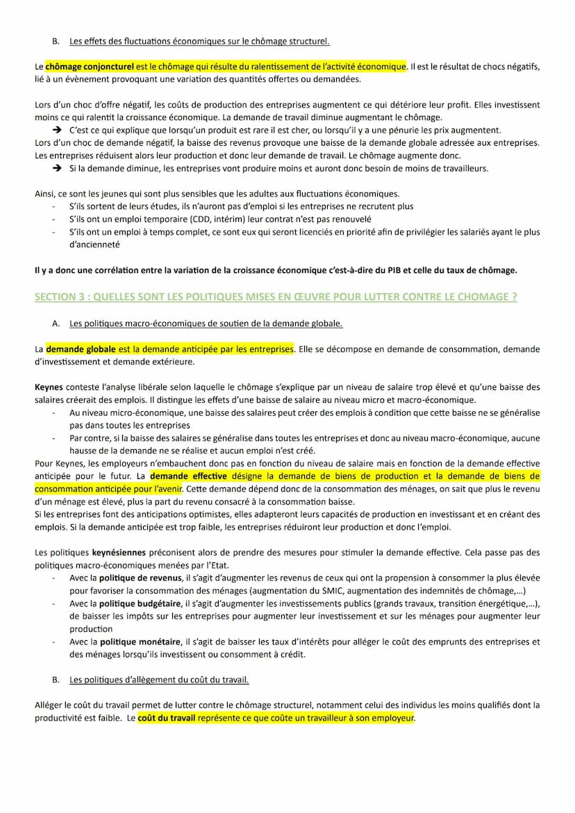 SES CHAPITRE 6: COMMENT LUTTER CONTRE LE CHÔMAGE?
SECTION 1: Comment définir et mesurer l'emploi, le chômage et le sous-emploi ?
A. Les indi