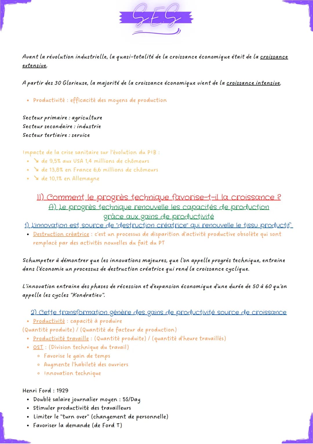 57.5
Chapitre
1:
Quels sont les sources et les défis défis de la
croissance économique ?
Croissance économique: hausse forte et durable de l