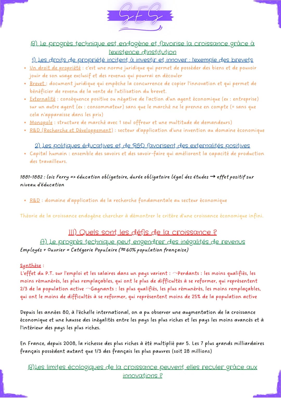 57.5
Chapitre
1:
Quels sont les sources et les défis défis de la
croissance économique ?
Croissance économique: hausse forte et durable de l