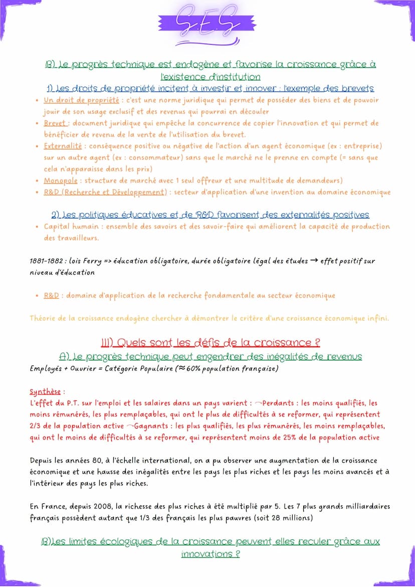 57.5
Chapitre
1:
Quels sont les sources et les défis défis de la
croissance économique ?
Croissance économique: hausse forte et durable de l