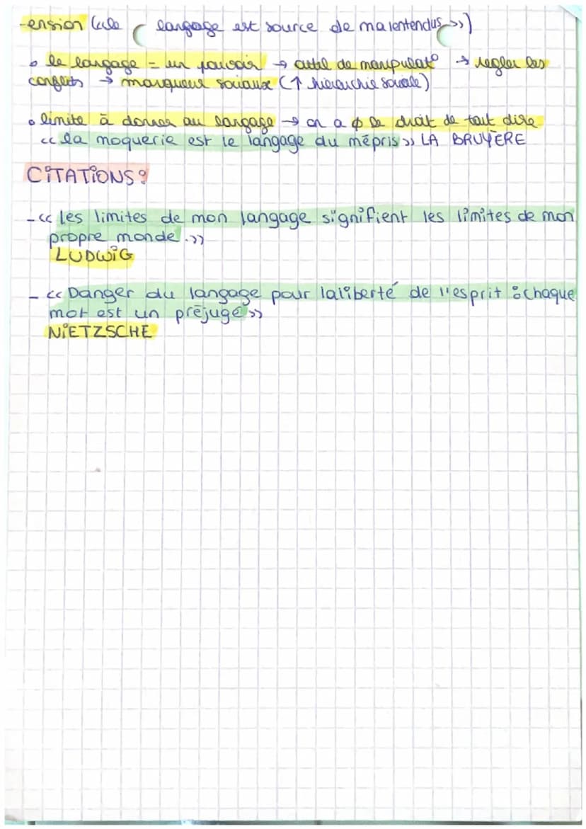 LE
LANGAGE
le langage = c'est la capacité à exprimer une pensée ou à
communiquer au moyen d'un système de signes qui représentent
ou symboli